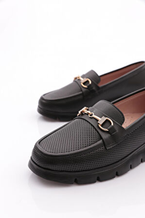 Dgn 6095-1 Kadin Aksesuarli Loafer Ayakkabi