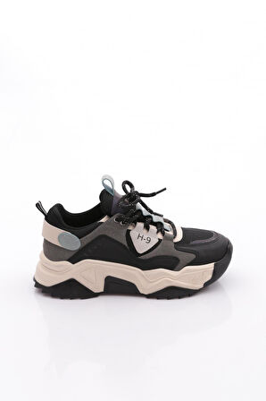 Dgn 65121 Kadin Bağcikli Kalin Taban Spor Ayakkabi