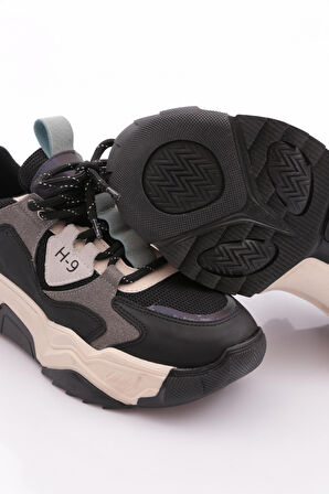 Dgn 65121 Kadin Bağcikli Kalin Taban Spor Ayakkabi