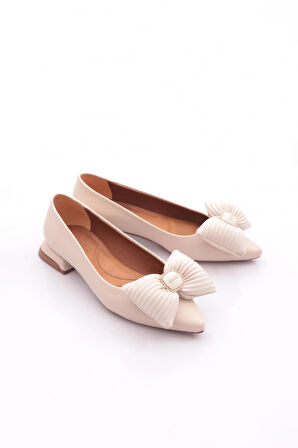 Dgn 2898 Kadin Fiyonk Detayli Sivri Burun Babet