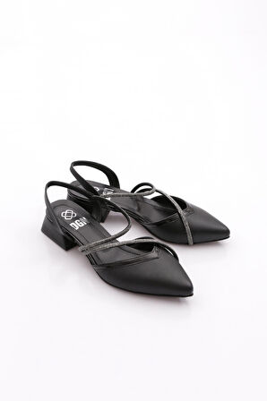 Dgn K588 Kadin Sivri Burun Silver Taşli Babet