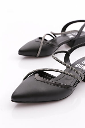 Dgn K588 Kadin Sivri Burun Silver Taşli Babet