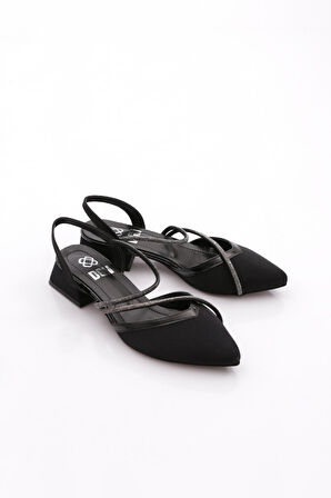 Dgn K588 Kadin Sivri Burun Silver Taşli Babet