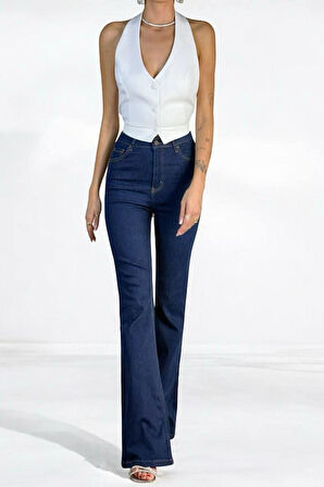 Lacarino 7578 Flare Kadın Jean Pantolon