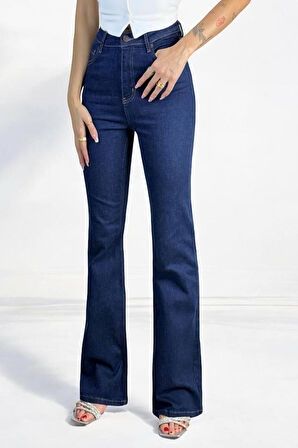 Lacarino 7578 Flare Kadın Jean Pantolon