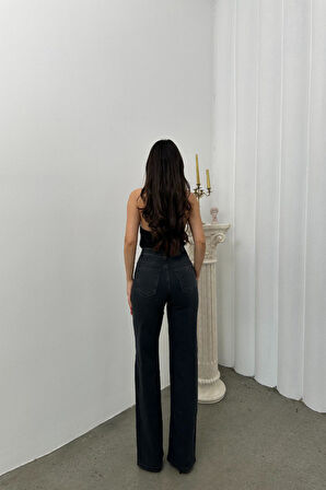 Lacarino 7984 Wide Leg Kadın Jean Pantolon