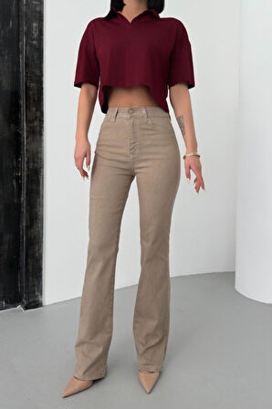 Lacarino 7946 Boot Cut Flare Kadın Jean Pantolon