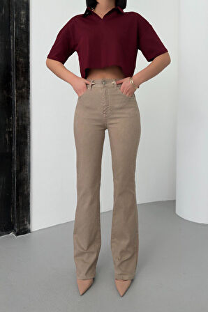 Lacarino 7946 Boot Cut Flare Kadın Jean Pantolon