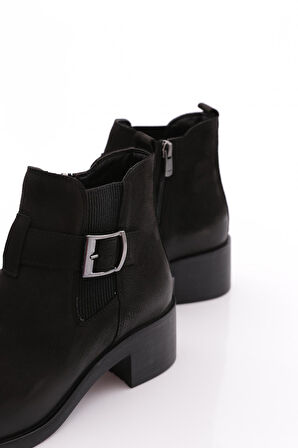 Dgn 1715 Kadin Kemer Toka Detayli Topuklu Bot