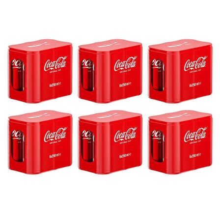 Coca Cola 250 ml 6'lı Kutu x 6 Adet 