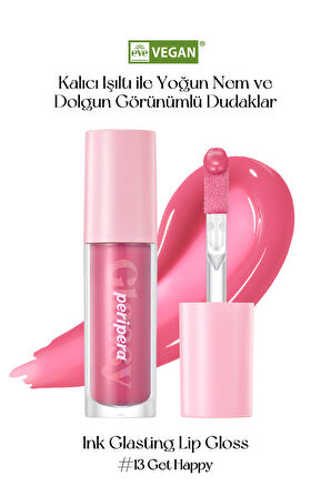 Dudaklara Dolgun ve Işıltılı Görünüm Sunan Gloss PERIPERA Ink Glasting Lip Gloss (13 Get Happy)