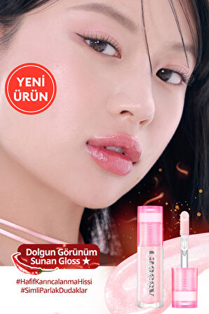 Dudaklara Dolgun Görünüm Sunan Simli Gloss PERIPERA Ink Glasting Lip Gloss (P01 Be On Fire)