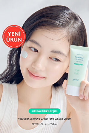Kızarıklık Karşıtı Güneş Kremi GOODAL Heartleaf Soothing Green Tone Up Sun Cream SPF50+ PA++++
