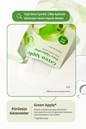 Yeşil Elma İçerikli Yaprak Maske GOODAL Green Apple Pore Tightening Mild Sheet Mask