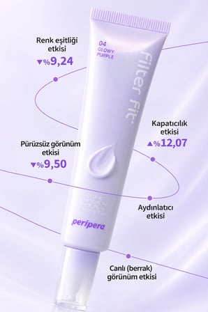 Işıltılı, Ton Eşitleyici Krem PERIPERA Filter Fit Milk Tone Up (004 Glowy Purple) SPF30 PA++