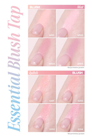 Katmanlanabilir Yumuşak Dokulu Işıltılı Bitiş Sunan Allık CLIO Essential Blush Tap (S203 Roast Berry) 