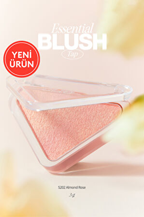Katmanlanabilir Yumuşak Dokulu Işıltılı Bitiş Sunan Allık CLIO Essential Blush Tap (S202 Almond Rose) 
