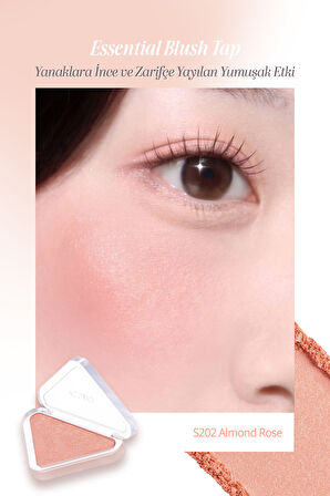 Katmanlanabilir Yumuşak Dokulu Işıltılı Bitiş Sunan Allık CLIO Essential Blush Tap (S202 Almond Rose) 