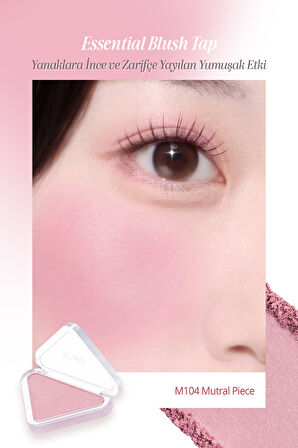 Katmanlanabilir Yumuşak Dokulu Yarı Mat Bitiş Sunan Allık CLIO Essential Blush Tap (M104 Mutral Piece) 