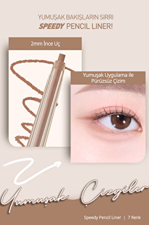 Suya Dayanıklı, Kolay Kullanım Sunan Göz Kalemi PERIPERA Speedy Pencil Liner (6 Under Ginger)