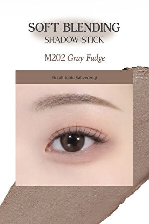 Kremsi, Kolayca Uygulanan ve Sabitlenen Fırçalı Kalem Far Soft Blending Shadow Stick (M202)