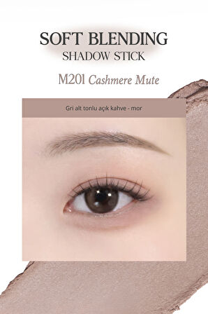 Kremsi, Kolayca Uygulanan ve Sabitlenen Fırçalı Kalem Far Soft Blending Shadow Stick (M201)