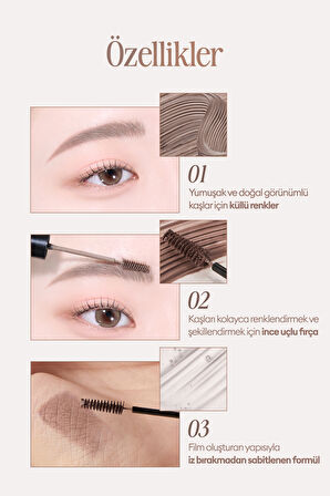 Ultra İnce Fırçalı, Yoğun Pigmentli Kaş Maskarası CLIO Kill Brow Slim Ash Browcara (04 Ash Gray)