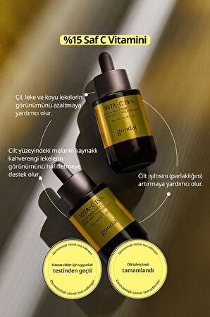 %15 Saf C Vitamini İçerikli Konsantre Ampul GOODAL Green Tangerine Vita C 15 Dark Spot Care Ampoule