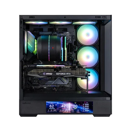 ZALMAN P40 DS BLACK ATX MID TOWER SIYAH KASA 2 X USB 3.0, 1 X USB Type-C,1 X Mikrofon, 1 X Kulaklık, 4x 120mm ARGB Fan
