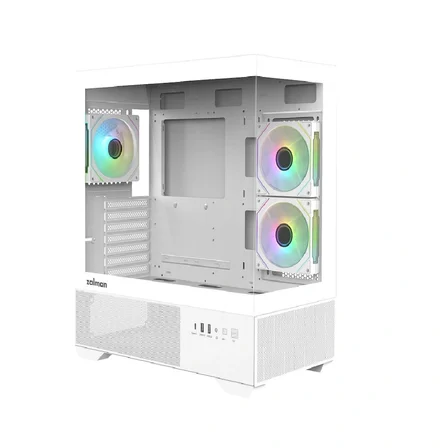 ZALMAN CHRONIX V2 ATX MID TOWER BEYAZ KASA 1xUSB 2.0, 1xUSB 3.0, 1USB Type-C (5 Gbps),1xMikrofon, 1xKulaklık, 3x120mm ARGB Fan