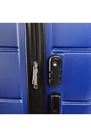 Yefa Dayanıklı Unisex 4 Tekerlekli 3'lü Set Plastik Valiz Seti