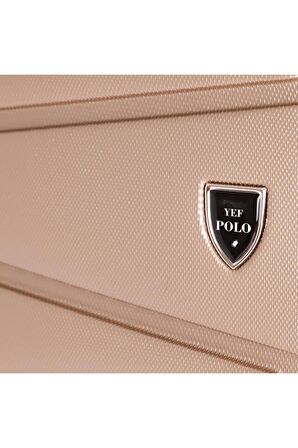 Yefa Dayanıklı Unisex 4 Tekerlekli 3'lü Set Plastik Valiz Seti