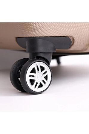 Yefa Dayanıklı Unisex 4 Tekerlekli Plastik Kabin Boy Valiz