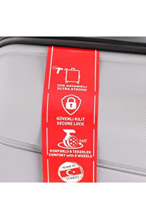 Yefa Dayanıklı Unisex 4 Tekerlekli Plastik Kabin Boy Valiz