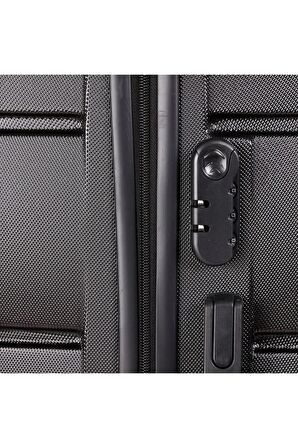 Yefa Dayanıklı Unisex 4 Tekerlekli Orta Boy Plastik Valiz