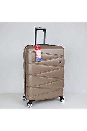 Yefa Dayanıklı Unisex 4 Tekerlekli Büyük Boy Plastik Valiz