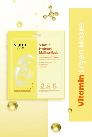 Dermal Seoulface Vitamin Hydrojel Şeffaflaşan Eriyen Maske 34 gr. 10 Adet