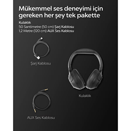 Spigen Audio SA-HP P10 Anc Kablosuz Kulaküstü Kulaklık Siyah ASD09691