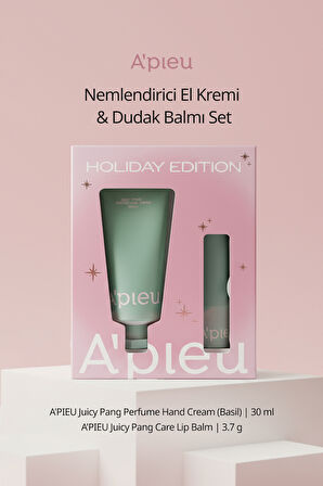 Nemlendirici El Kremi & Dudak Balmı Set APIEU Juicy-Pang Perfume Hand Cream&Lip Balm Set