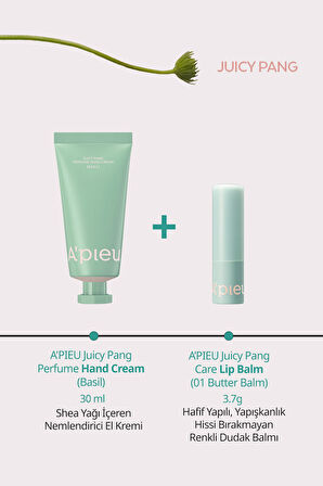 Nemlendirici El Kremi & Dudak Balmı Set APIEU Juicy-Pang Perfume Hand Cream&Lip Balm Set
