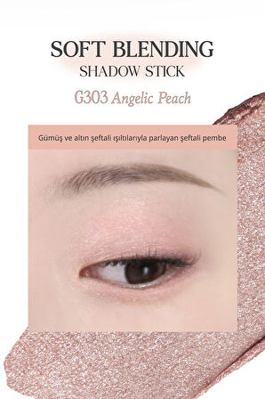 Kremsi, Kolayca Uygulanan ve Sabitlenen Fırçalı Kalem Far CLIO Soft Blending Shadow Stick (G303)