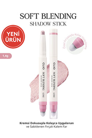 Kremsi, Kolayca Uygulanan ve Sabitlenen Fırçalı Kalem Far CLIO Soft Blending Shadow Stick (G302)