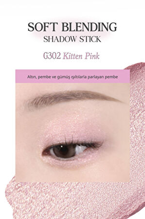 Kremsi, Kolayca Uygulanan ve Sabitlenen Fırçalı Kalem Far CLIO Soft Blending Shadow Stick (G302)