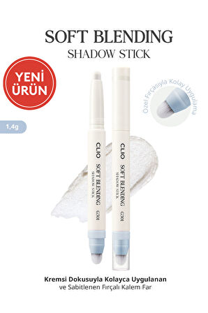Kremsi, Kolayca Uygulanan ve Sabitlenen Fırçalı Kalem Far CLIO Soft Blending Shadow Stick (G301)