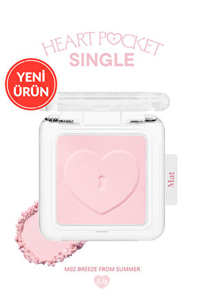Kişiselleştirilebilir Mat Tekli Far PERIPERA Heart Pocket Single (M02 Breeze From Summer)