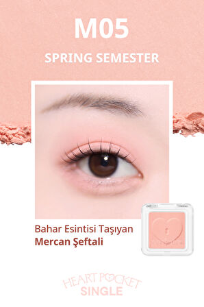 Kişiselleştirilebilir Mat Tekli Far PERIPERA Heart Pocket Single (M05 Spring Semester)