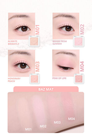 Kişiselleştirilebilir Mat Tekli Far PERIPERA Heart Pocket Single (M06 Guiltless Strawberries)