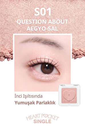 Kişiselleştirilebilir Işıltılı Tekli Far PERIPERA Heart Pocket Single (S01 Question About Aegyo-Sal)