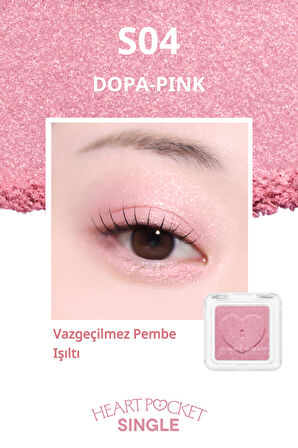 Kişiselleştirilebilir Işıltılı Tekli Far PERIPERA Heart Pocket Single (S04 Dopa-Pink)