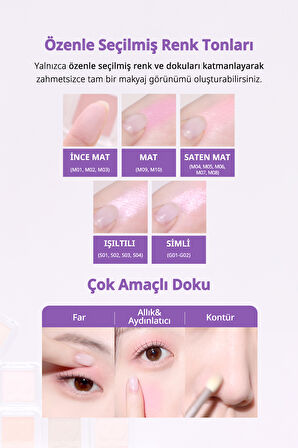 Kişiselleştirilebilir Işıltılı Tekli Far PERIPERA Heart Pocket Single (S04 Dopa-Pink)